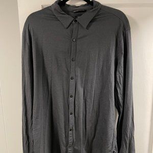 John Varvatos Dark Gray Button Down